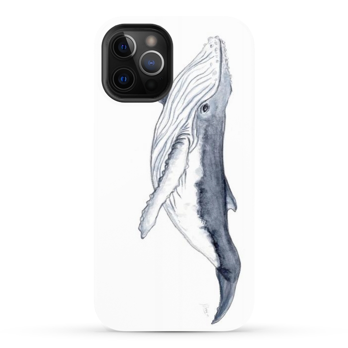 iPhone 12 Pro Max StrongFit Humpback whale baby Megaptera novaeangliae by Chloe Yzoard