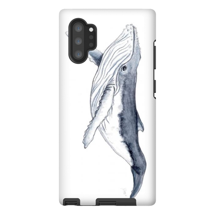 Galaxy Note 10 plus StrongFit Humpback whale baby Megaptera novaeangliae by Chloe Yzoard