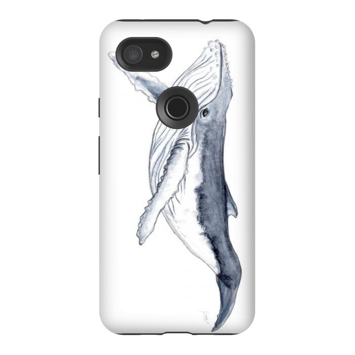Pixel 3AXL StrongFit Humpback whale baby Megaptera novaeangliae by Chloe Yzoard