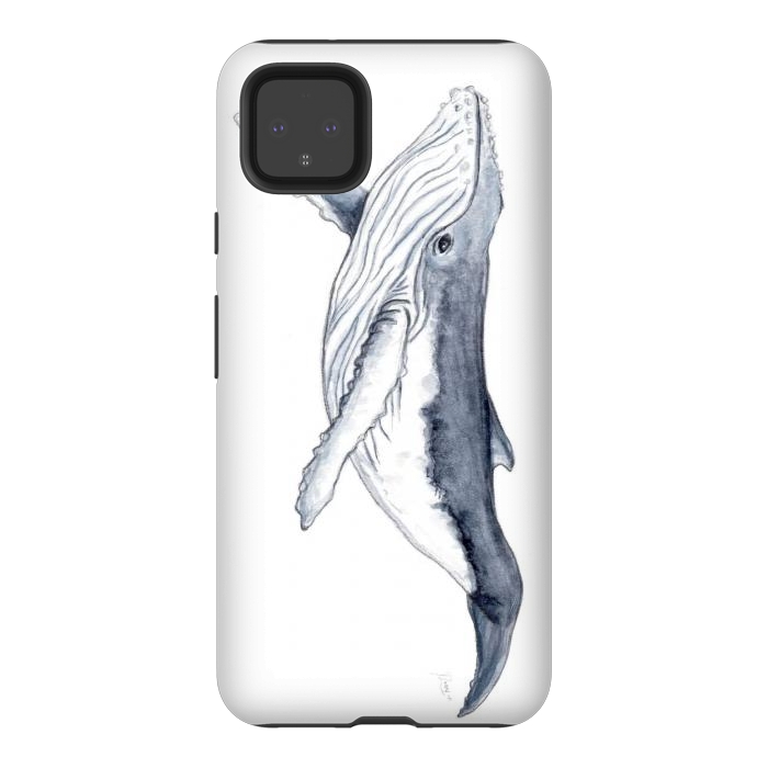 Pixel 4XL StrongFit Humpback whale baby Megaptera novaeangliae by Chloe Yzoard