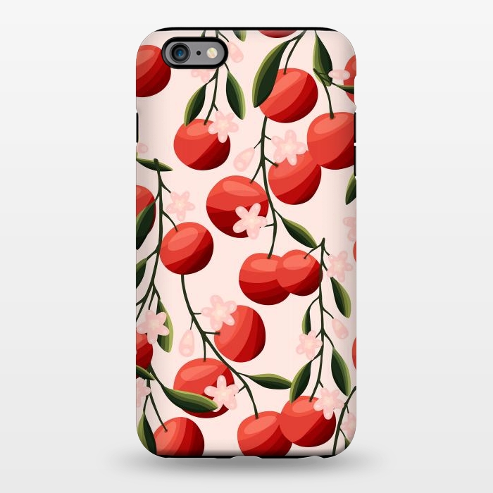 iPhone 6/6s plus StrongFit Orange pattern, on pale pink by Jelena Obradovic