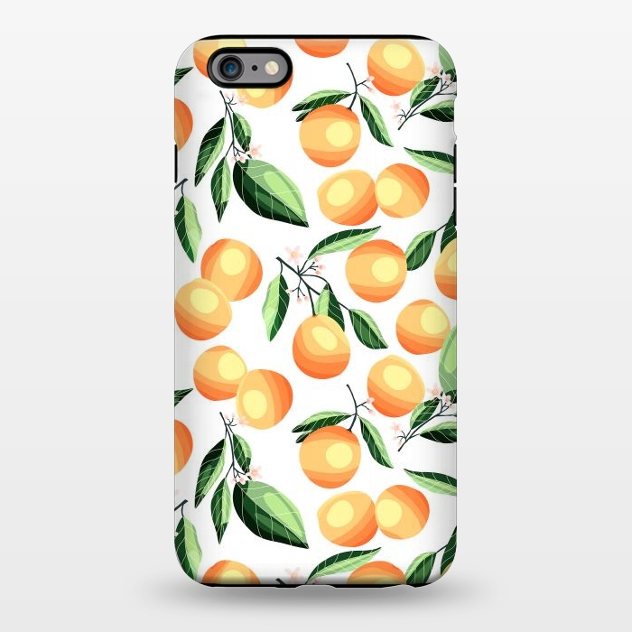 iPhone 6/6s plus StrongFit Orange pattern, on white by Jelena Obradovic