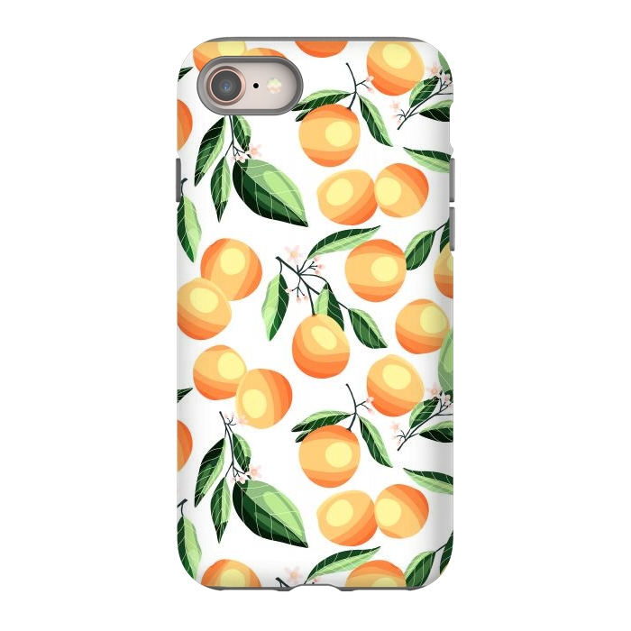 iPhone SE StrongFit Orange pattern, on white by Jelena Obradovic