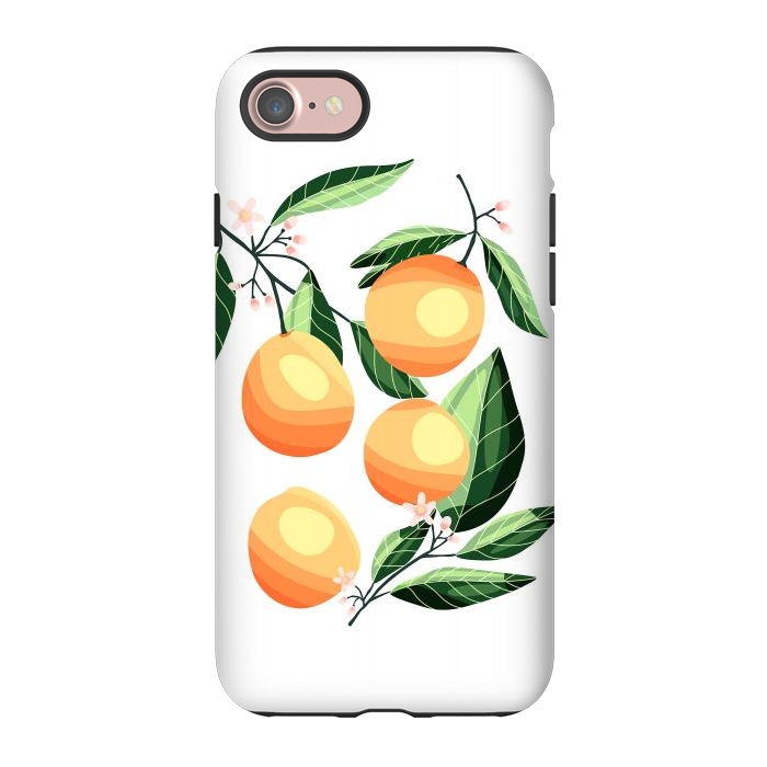 iPhone 7 StrongFit Peaches on white by Jelena Obradovic