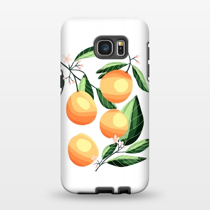Galaxy S7 EDGE StrongFit Peaches on white by Jelena Obradovic