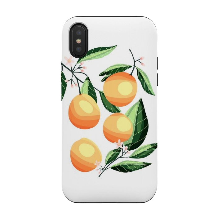 iPhone Xs / X StrongFit Peaches on white by Jelena Obradovic