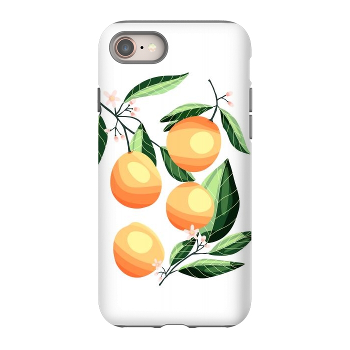 iPhone 8 StrongFit Peaches on white by Jelena Obradovic
