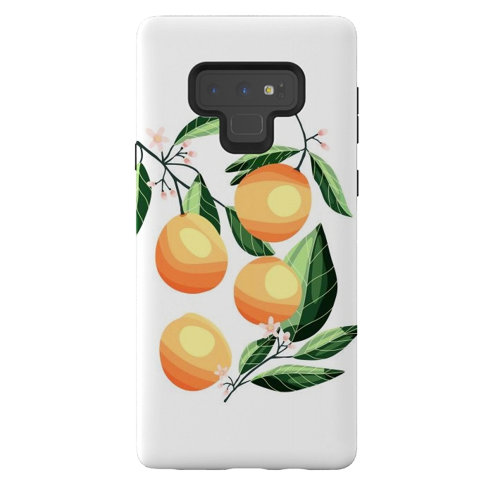 Galaxy Note 9 StrongFit Peaches on white by Jelena Obradovic