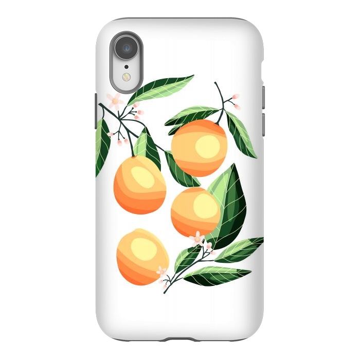 iPhone Xr StrongFit Peaches on white by Jelena Obradovic