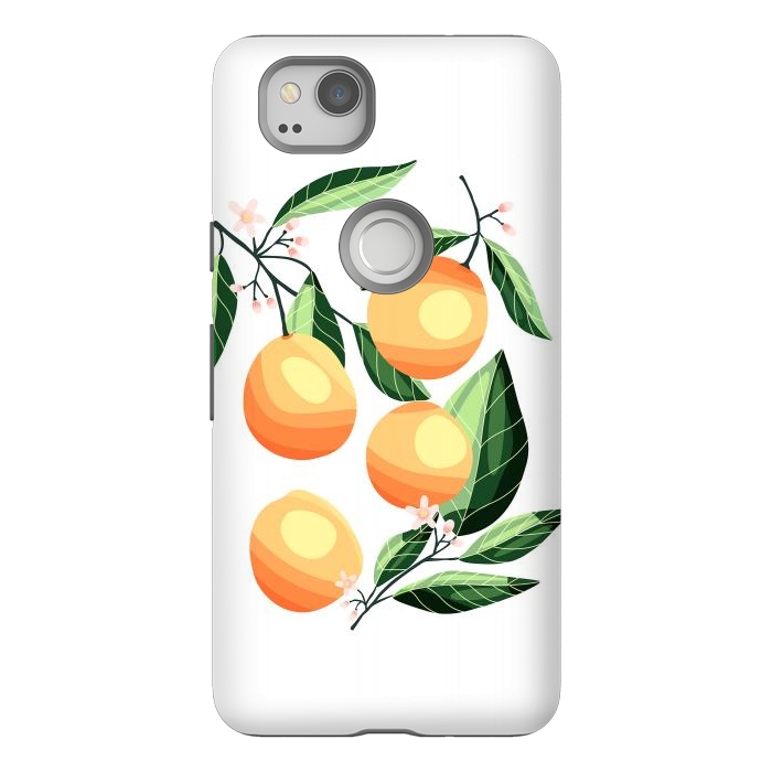 Pixel 2 StrongFit Peaches on white by Jelena Obradovic