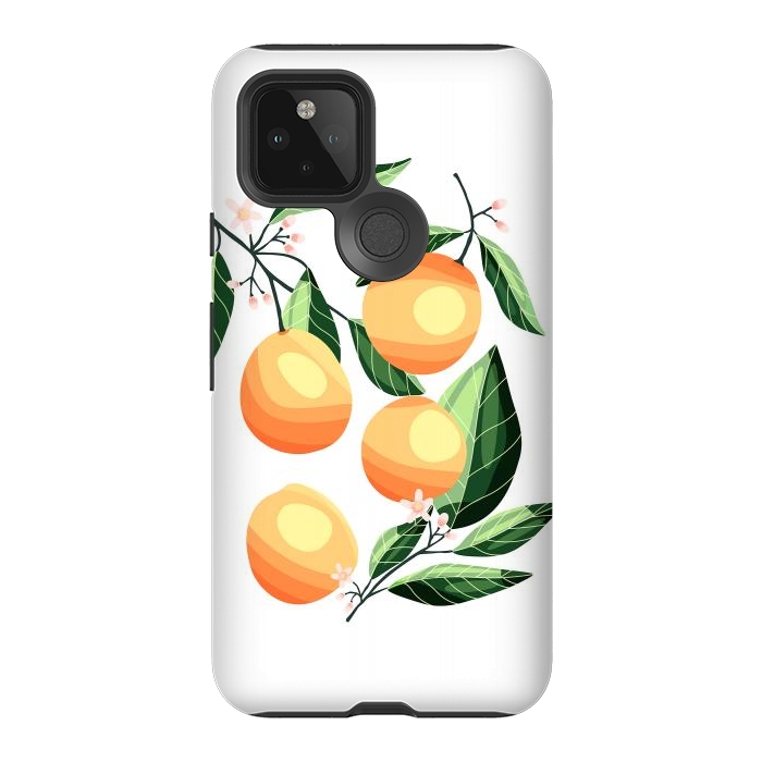 Pixel 5 StrongFit Peaches on white by Jelena Obradovic