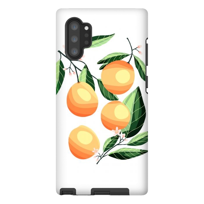 Galaxy Note 10 plus StrongFit Peaches on white by Jelena Obradovic