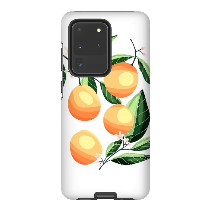Galaxy S20 Ultra StrongFit Peaches on white by Jelena Obradovic