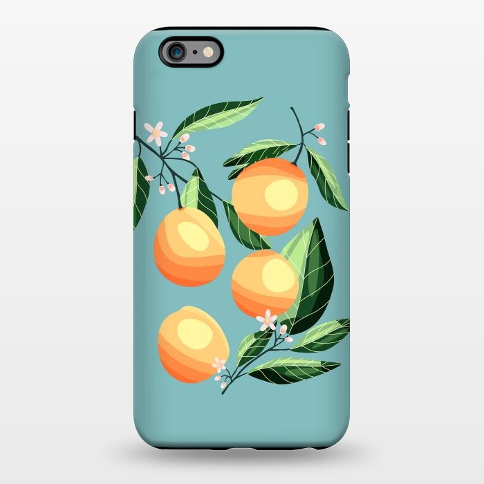 iPhone 6/6s plus StrongFit Peaches on blue by Jelena Obradovic