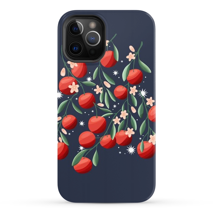 iPhone 12 Pro Max StrongFit Oranges on dark by Jelena Obradovic