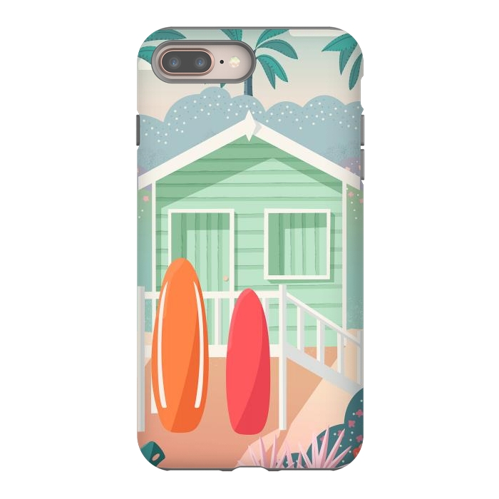 iPhone 7 plus StrongFit Beach cabin by Jelena Obradovic