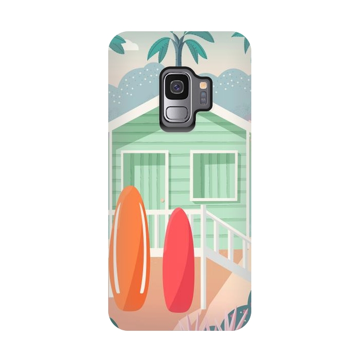 Galaxy S9 StrongFit Beach cabin by Jelena Obradovic