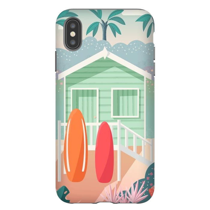 iPhone Xs Max StrongFit Beach cabin by Jelena Obradovic