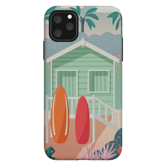 iPhone 11 Pro Max StrongFit Beach cabin by Jelena Obradovic