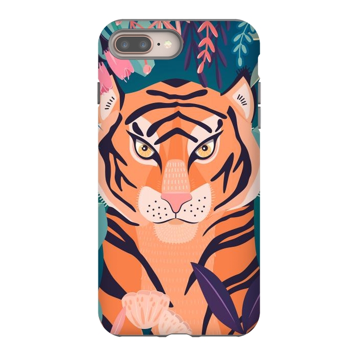 iPhone 8 plus StrongFit Tiger in nature by Jelena Obradovic