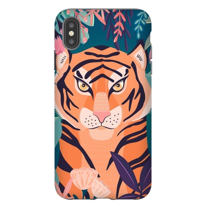 iPhone Xs Max StrongFit Tiger in nature by Jelena Obradovic