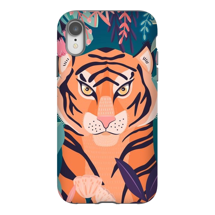 iPhone Xr StrongFit Tiger in nature by Jelena Obradovic
