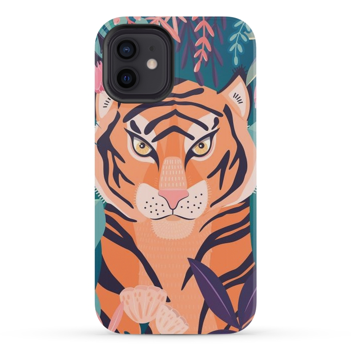 iPhone 12 mini StrongFit Tiger in nature by Jelena Obradovic