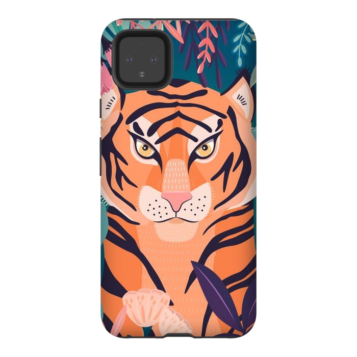 Pixel 4XL StrongFit Tiger in nature by Jelena Obradovic