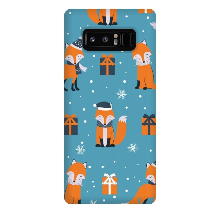 Galaxy Note 8 StrongFit cute xmas fox by haroulita