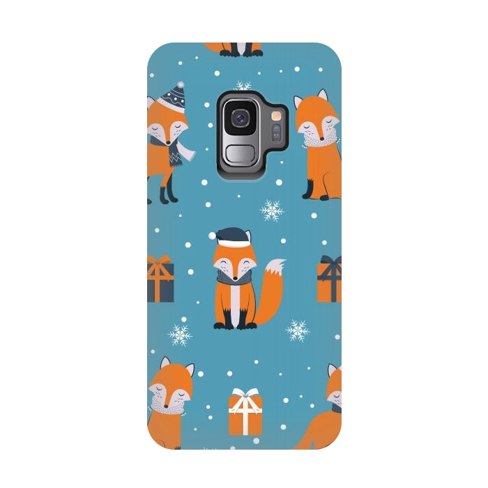 Galaxy S9 StrongFit cute xmas fox by haroulita