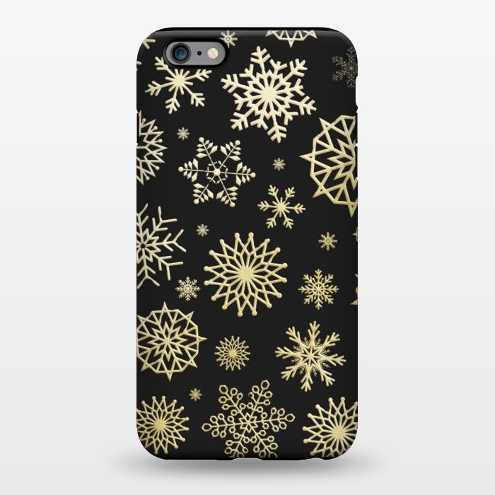 iPhone 6/6s plus StrongFit black gold snowflakes by haroulita
