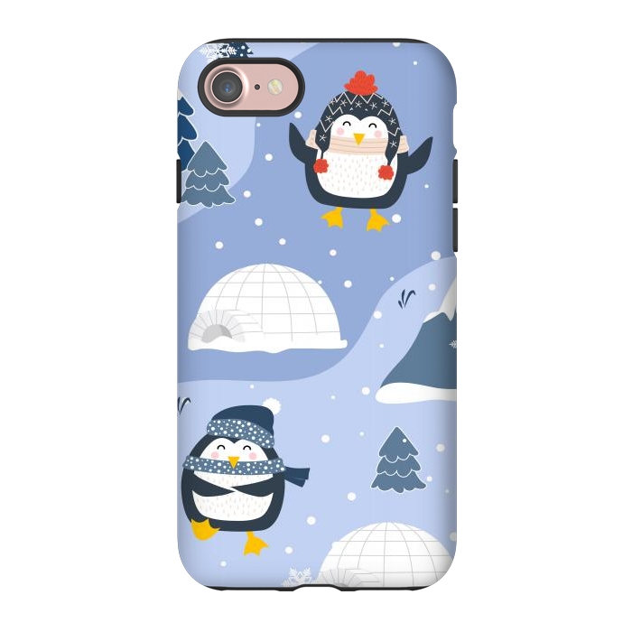 iPhone 7 StrongFit winter happy penguins by haroulita