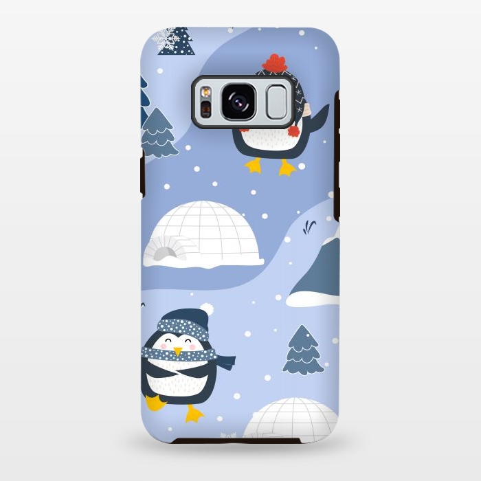 Galaxy S8 plus StrongFit winter happy penguins by haroulita