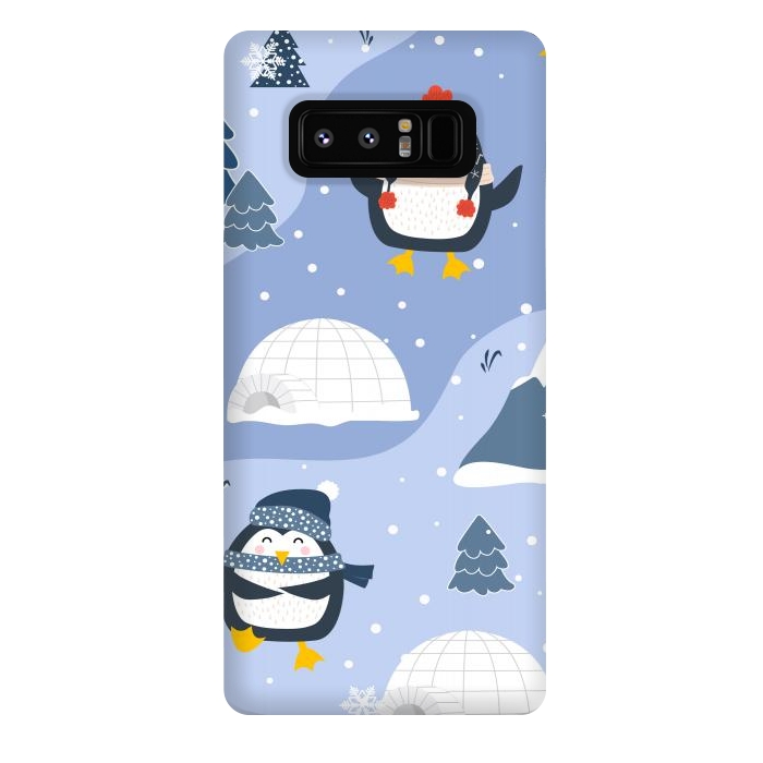 Galaxy Note 8 StrongFit winter happy penguins by haroulita
