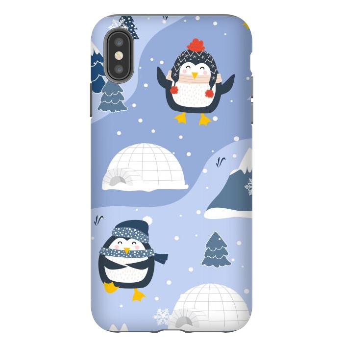 iPhone Xs Max StrongFit winter happy penguins by haroulita