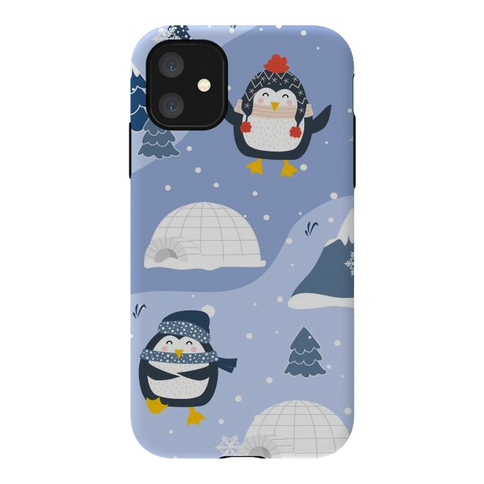 iPhone 11 StrongFit winter happy penguins by haroulita