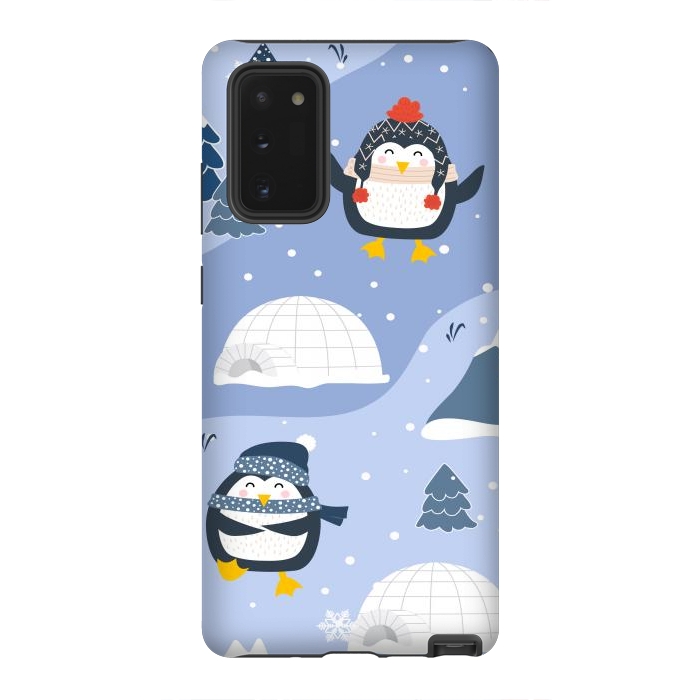 Galaxy Note 20 StrongFit winter happy penguins by haroulita