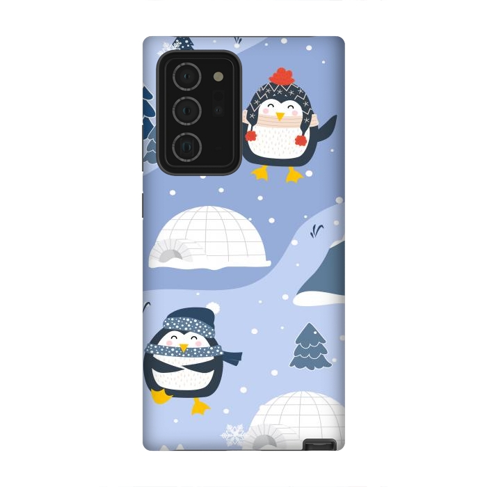 Galaxy Note 20 Ultra StrongFit winter happy penguins by haroulita