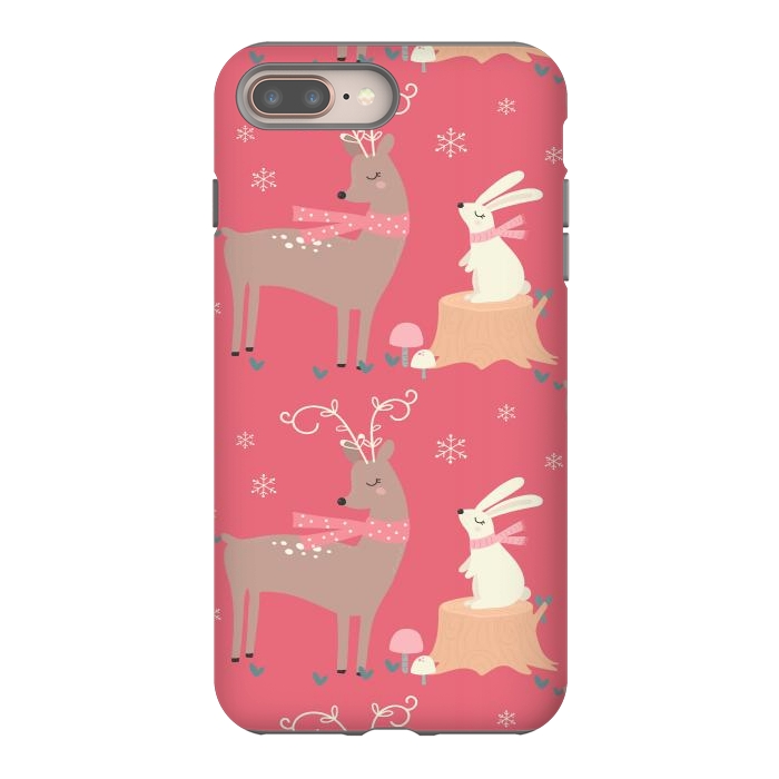 iPhone 8 plus StrongFit deers and rabbits by haroulita