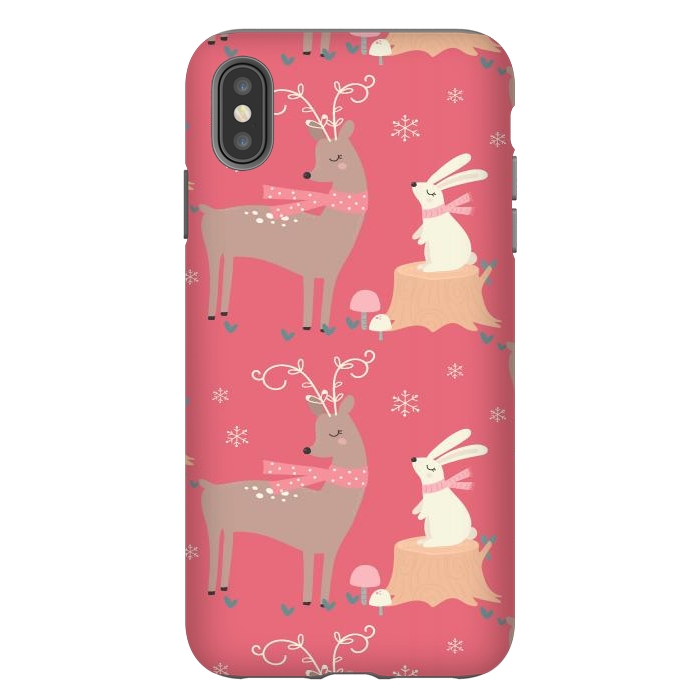 iPhone Xs Max StrongFit deers and rabbits by haroulita