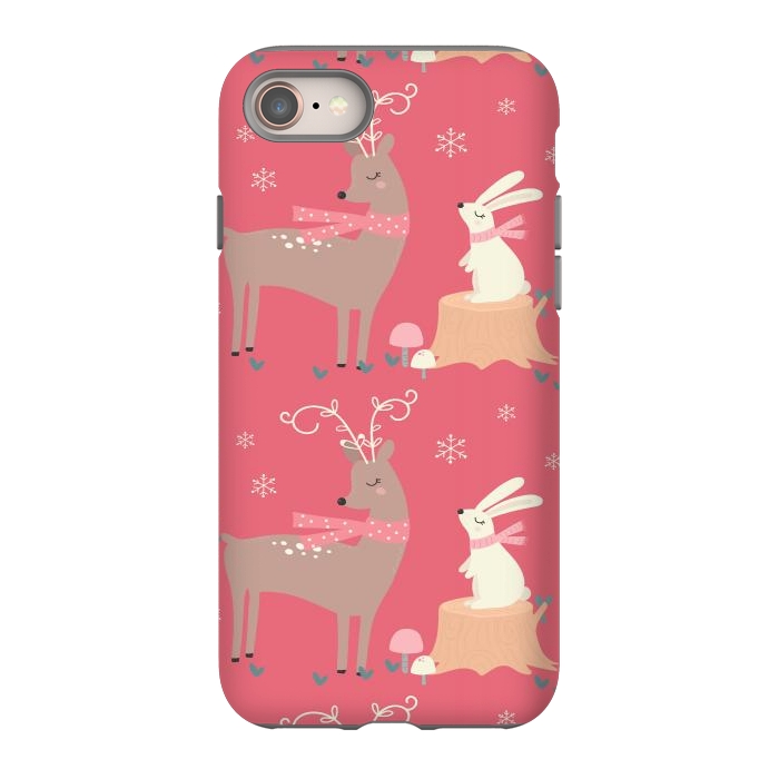 iPhone SE StrongFit deers and rabbits by haroulita