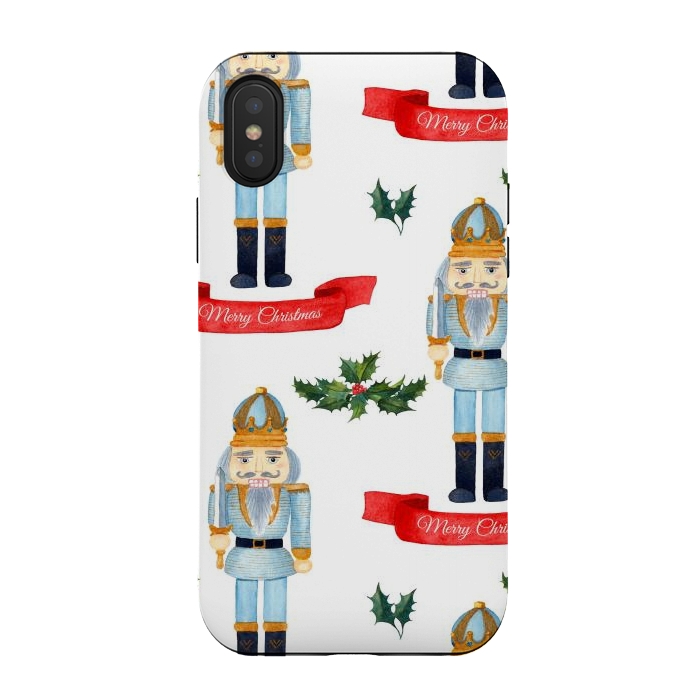 iPhone Xs / X StrongFit merry christmas-nutcrackers by haroulita