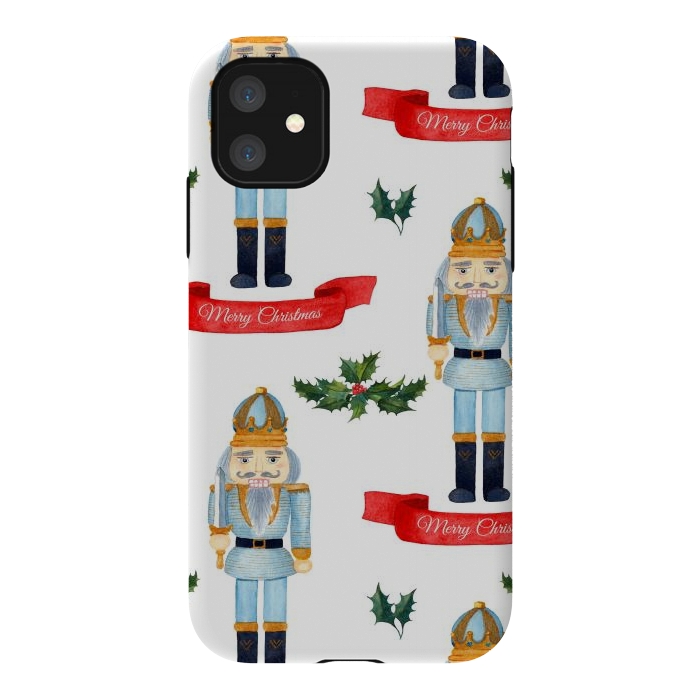 iPhone 11 StrongFit merry christmas-nutcrackers by haroulita