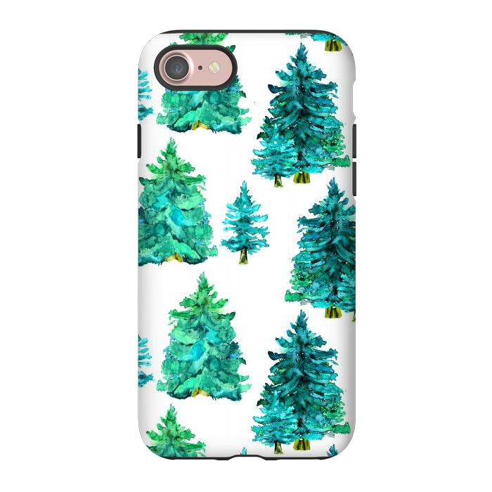 iPhone 7 StrongFit christmas winter trees by haroulita