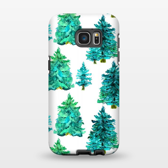 Galaxy S7 EDGE StrongFit christmas winter trees by haroulita