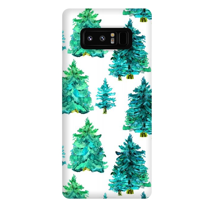 Galaxy Note 8 StrongFit christmas winter trees by haroulita