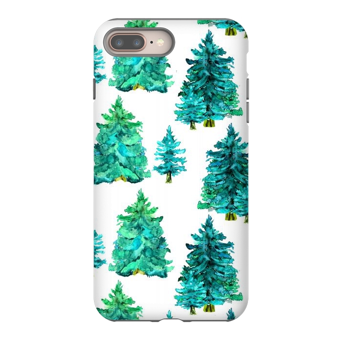 iPhone 8 plus StrongFit christmas winter trees by haroulita