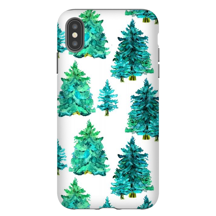 iPhone Xs Max StrongFit christmas winter trees by haroulita