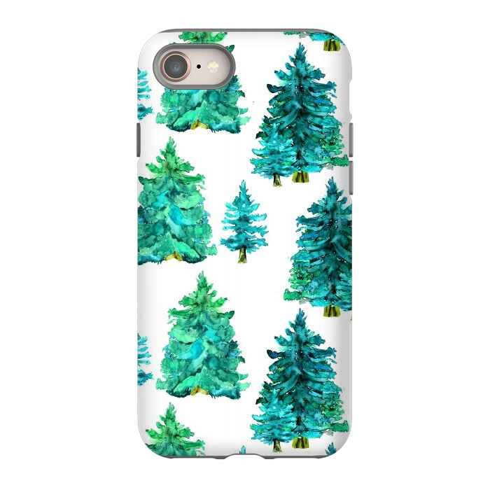 iPhone SE StrongFit christmas winter trees by haroulita
