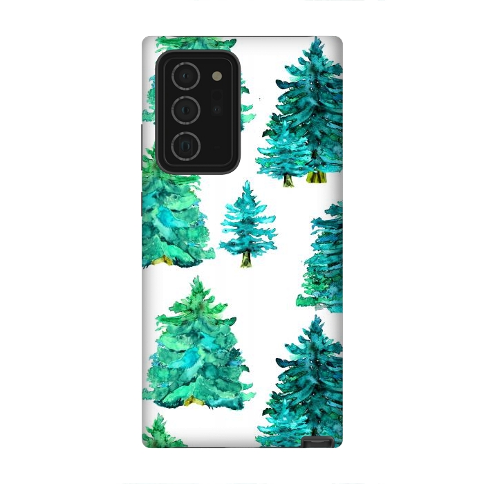 Galaxy Note 20 Ultra StrongFit christmas winter trees by haroulita